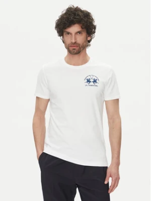 La Martina T-Shirt Vernie MAR009 JS206 Biały Regular Fit