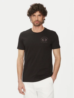 La Martina T-Shirt Vernie MAR009 JS206 Czarny Regular Fit