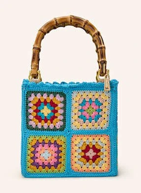 La Milanesa Torba Shopper Crochet Small blau