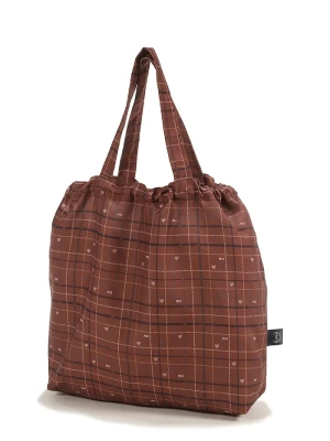 La Millou torebka shopper MOO MEADOW PLAID pomarańczowy
