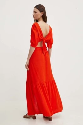 La Petite Française sukienka RETARD kolor czerwony maxi rozkloszowana