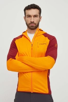 LA Sportiva bluza sportowa Existence Hoody kolor pomarańczowy z kapturem wzorzysta P53102320