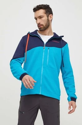 LA Sportiva bluza sportowa Method Hoody kolor niebieski z kapturem wzorzysta N95614643