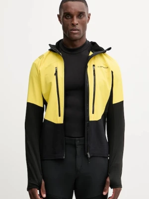 LA Sportiva bluza sportowa Session Tech męska kolor żółty z kapturem wzorzysta ZASF035