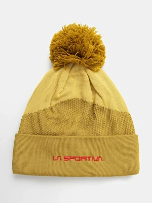 LA Sportiva czapka Knitty kolor żółty z grubej dzianiny ZZSH032