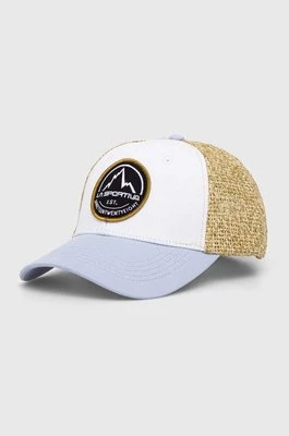 LA Sportiva czapka z daszkiem Belayer kolor niebieski wzorzysta