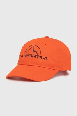 LA Sportiva czapka z daszkiem Hike kolor pomarańczowy z aplikacją