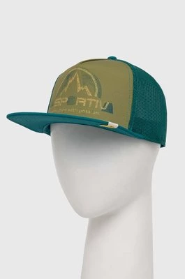 LA Sportiva czapka z daszkiem kolor zielony wzorzysta