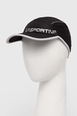 LA Sportiva czapka z daszkiem Shield kolor czarny z nadrukiem