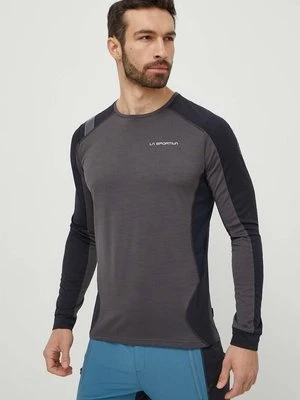 LA Sportiva longsleeve sportowy dziecięcy Beyond kolor szary z nadrukiem P51900999