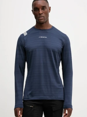 LA Sportiva longsleeve sportowy Tour kolor granatowy z nadrukiem ZASL017