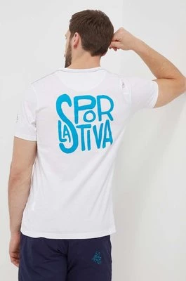LA Sportiva t-shirt Back Logo męski kolor biały z nadrukiem F04000000