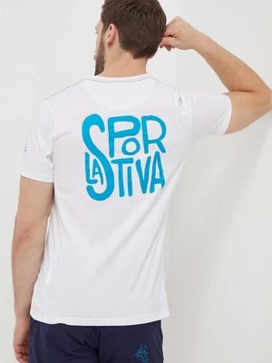 LA Sportiva t-shirt Back Logo męski kolor biały z nadrukiem F04000000