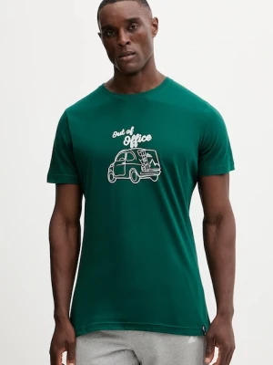 LA Sportiva t-shirt bawełniany Cinquecento męski kolor zielony z nadrukiem ZACT205