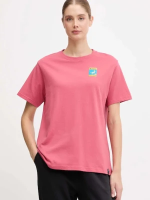 LA Sportiva t-shirt bawełniany Moon Climb damski kolor różowy ZACT194