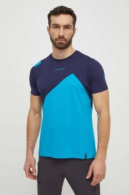 LA Sportiva t-shirt Dude męski kolor niebieski wzorzysty F24614643