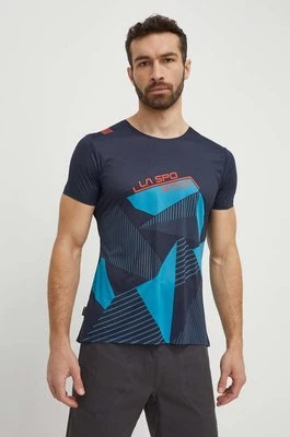 LA Sportiva t-shirt sportowy Comp kolor granatowy z nadrukiem F38643614