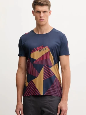 LA Sportiva t-shirt sportowy Comp męski kolor granatowy wzorzysty ZACT184