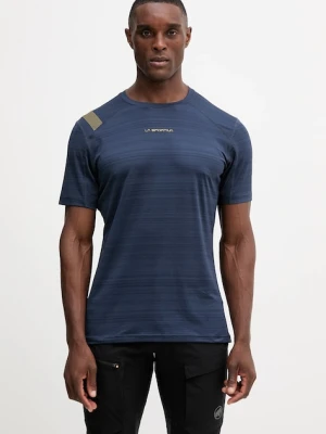 LA Sportiva t-shirt sportowy Sunfire męski kolor granatowy z nadrukiem ZAST005