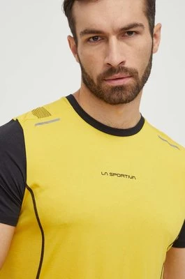 LA Sportiva t-shirt sportowy Tracer kolor żółty wzorzysty P71100999