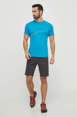 LA Sportiva t-shirt Trail męski kolor niebieski z nadrukiem F27614614