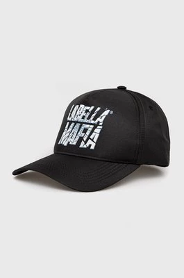 LaBellaMafia czapka z daszkiem kolor czarny z nadrukiem