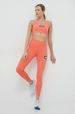 LaBellaMafia legginsy treningowe Go On damskie kolor pomarańczowy z aplikacją