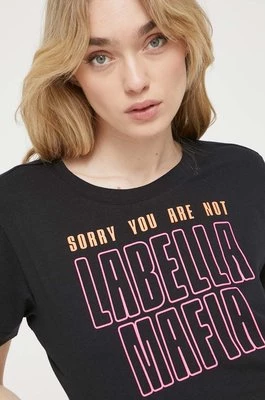 LaBellaMafia t-shirt bawełniany kolor czarny