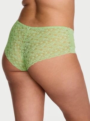Lace Trim Majtki bawełniane z koronką z tyłu Cheeky Victoria's Secret