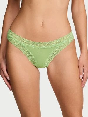Zdjęcie produktu Lace Trim Stringi bawełniane z koronką Lace-Trim Victoria's Secret