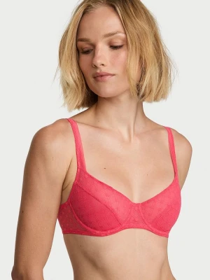 Lacie Biustonosz nieusztywniany balkonetka Dot Geo Victoria's Secret Czerwony