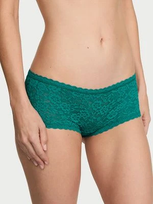 Lacie Majtki koronkowe szorty z niskim stanem Boyshort Victoria's Secret Niebieski