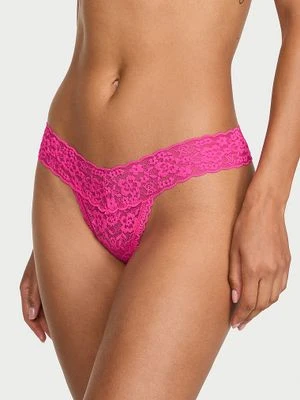 Lacie Stringi koronkowe Keyhole Victoria's Secret Różowy