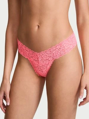 Lacie Stringi koronkowe z paseczkami z tyłu Blossom Victoria's Secret Różowy