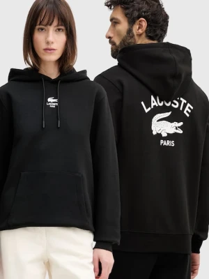 Lacoste bluza z kapturem bawełniana czarny