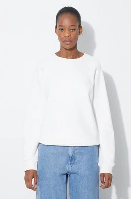 Lacoste bluza bawełniana damska kolor biały gładka