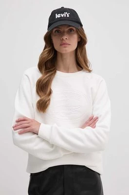 Lacoste bluza bawełniana damska kolor biały gładka