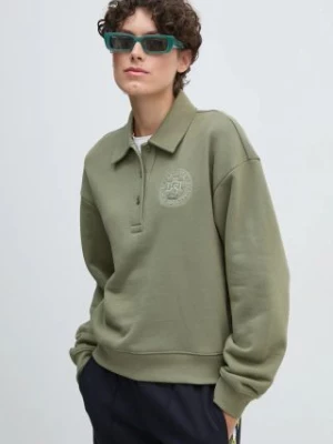 Zdjęcie produktu Lacoste bluza bawełniana damska kolor zielony gładka SF2641