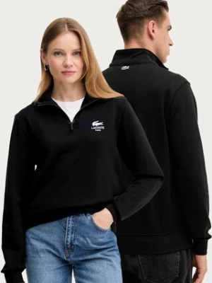 Lacoste bluza bawełniana kolor czarny z nadrukiem SH2735