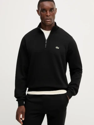 Lacoste bluza bawełniana męska kolor czarny gładka SH9774