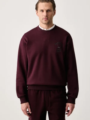Lacoste bluza męska bawełniana bordowy