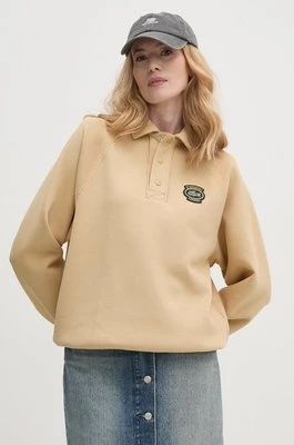 Lacoste bluza męska kolor beżowy gładka