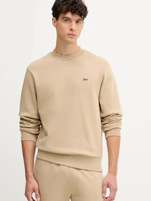 Lacoste bluza męska kolor beżowy gładka