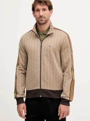 Lacoste bluza męska kolor beżowy wzorzysta SH1368
