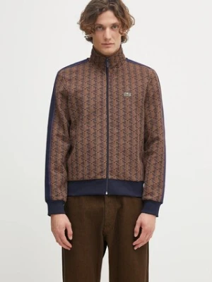 Lacoste bluza męska kolor brązowy wzorzysta SH1368