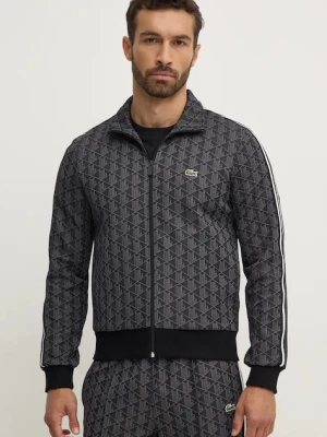Lacoste bluza męska kolor czarny wzorzysta