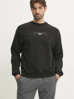 Lacoste bluza męska kolor czarny wzorzysta SH3878