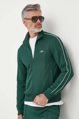 Lacoste bluza męska kolor zielony gładkaCHEAPER