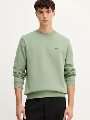 Lacoste bluza męska kolor zielony gładka