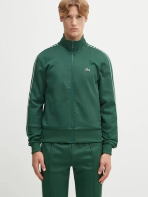 Lacoste bluza męska kolor zielony gładka